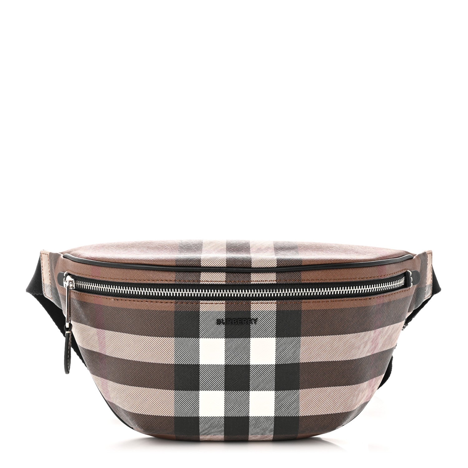 Burberry E-canvas Check Cason Bum Bag Dark Birch Brown 1 of 9