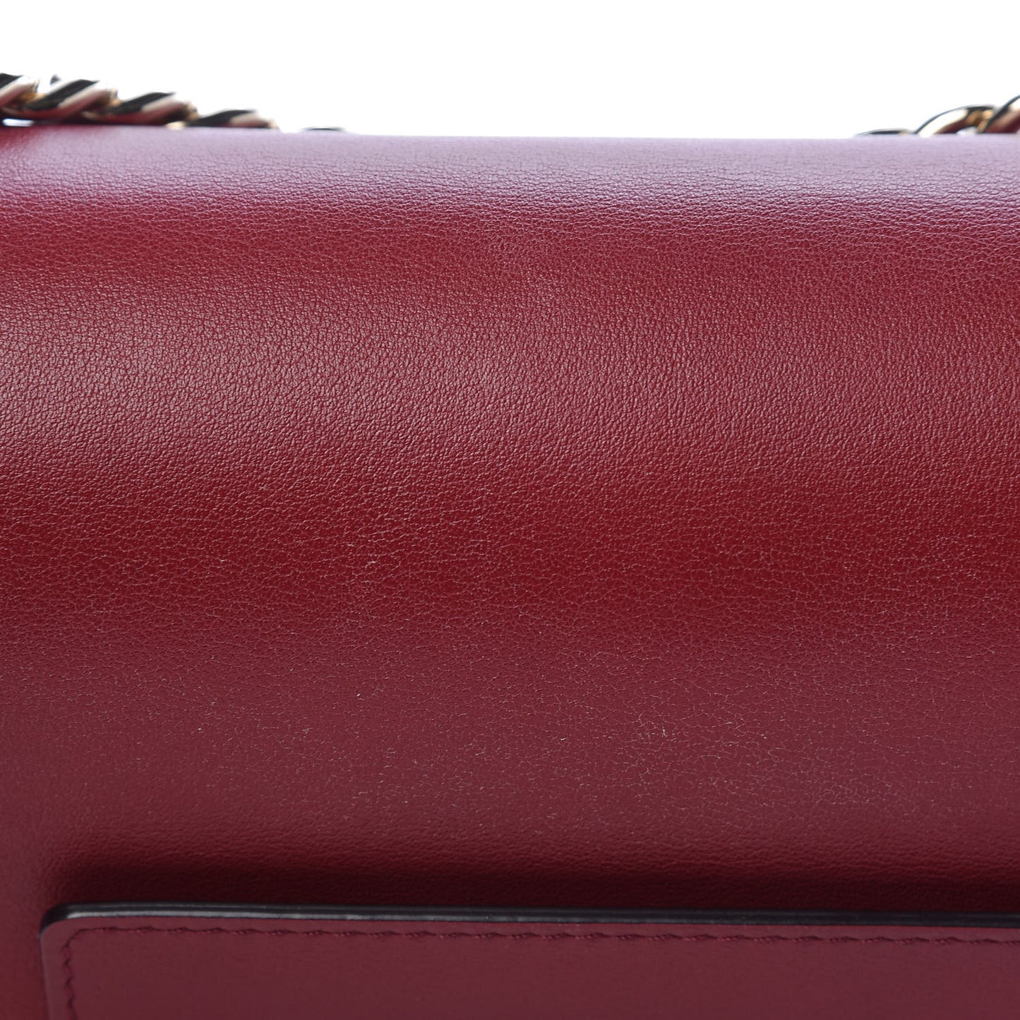 Calfskin Madame Chaine Bag Burgundy