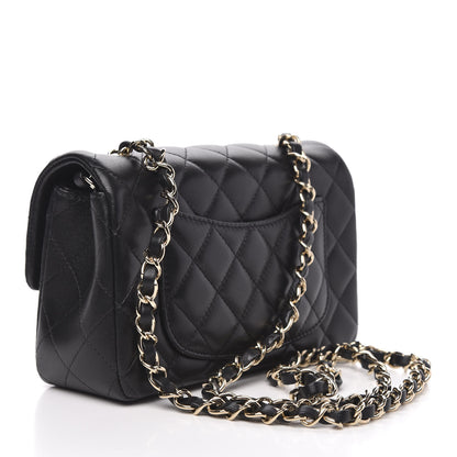 Chanel Lambskin Quilted Mini Rectangular Flap Black 3 of 13