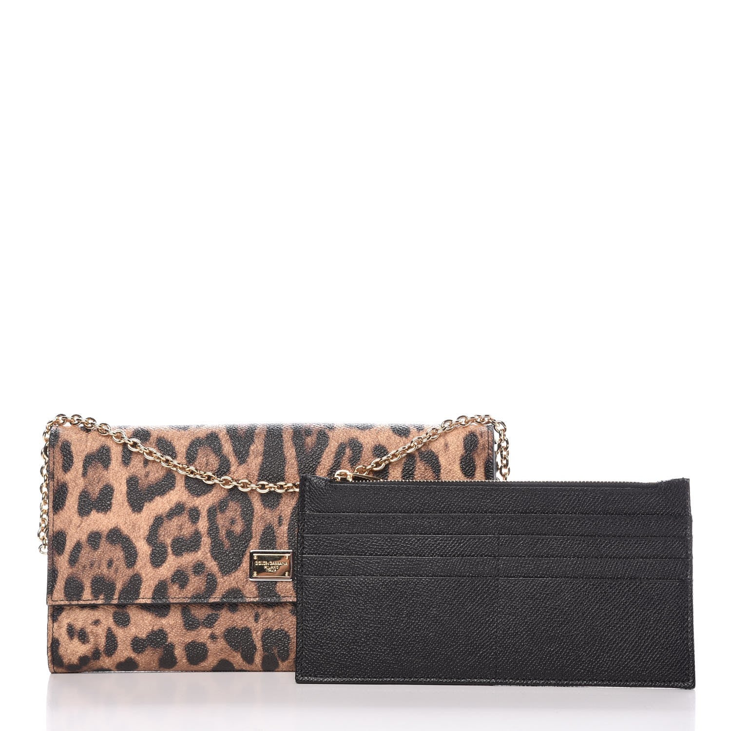 Dolce & Gabbana Dauphine Chain Flap Clutch Leopard 3 of 8