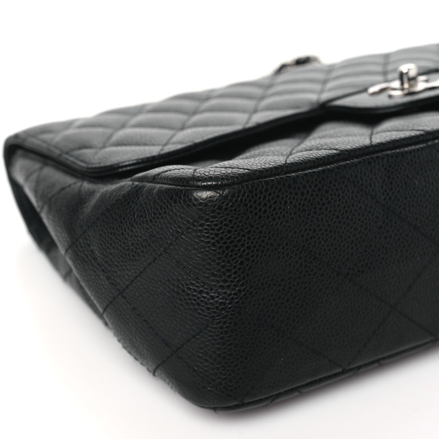 Chanel Caviar Quilted Jumbo Single Flap Black 9 of 10
