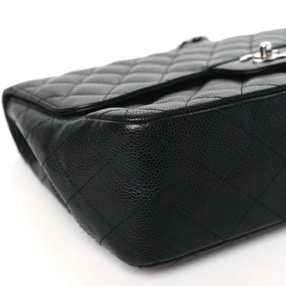 Chanel Caviar Quilted Jumbo Single Flap Black 9 of 10