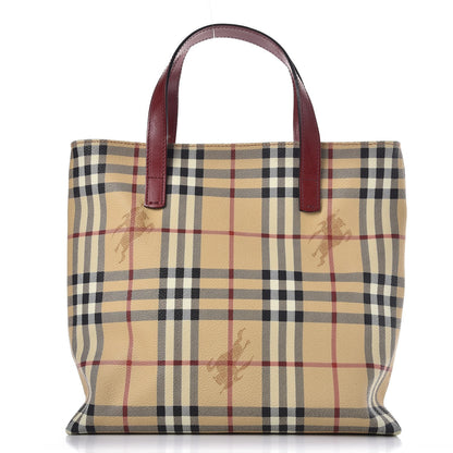Burberry Haymarket Check Tote Red 1 of 7