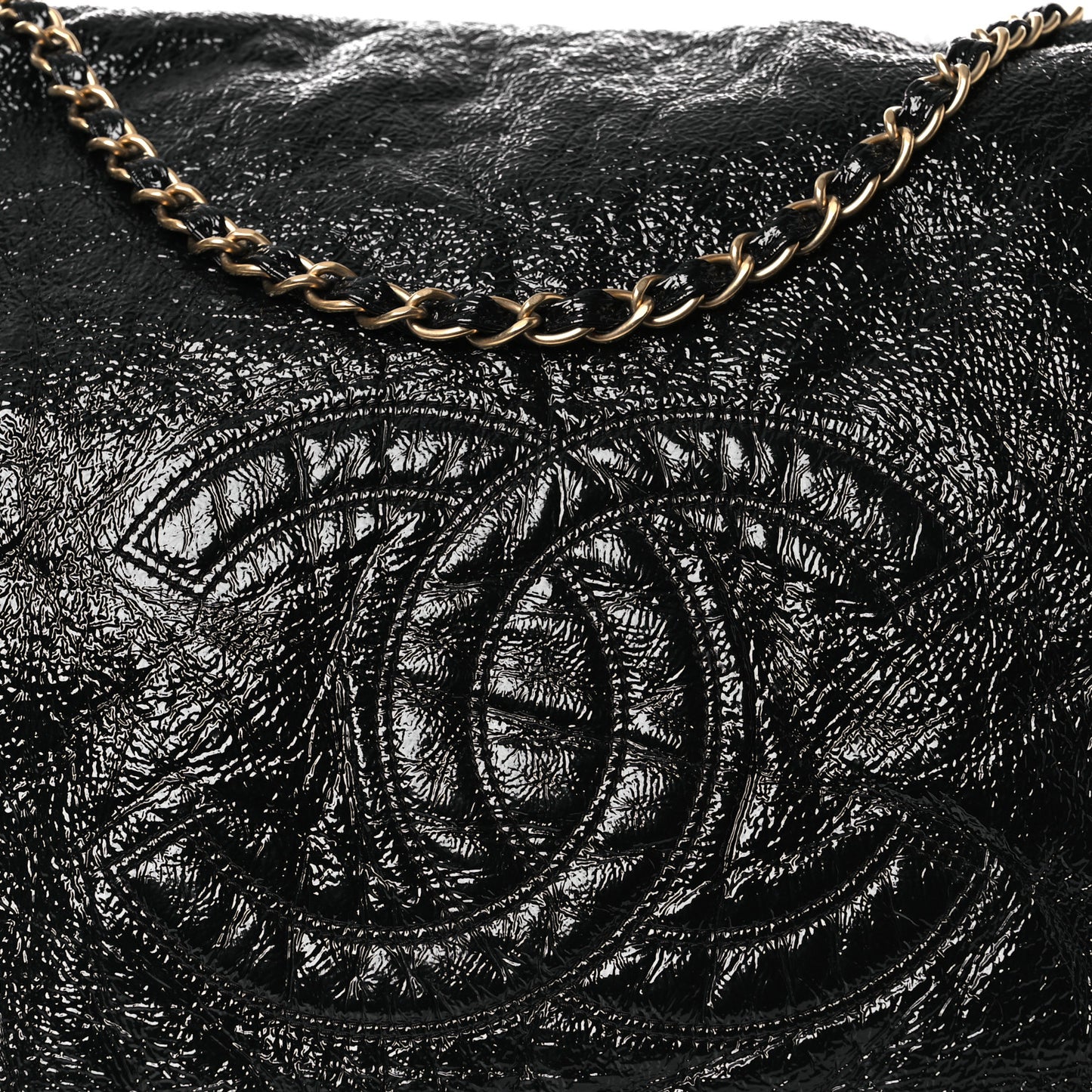 Vinyl XXL Rock and Chain Flap Black