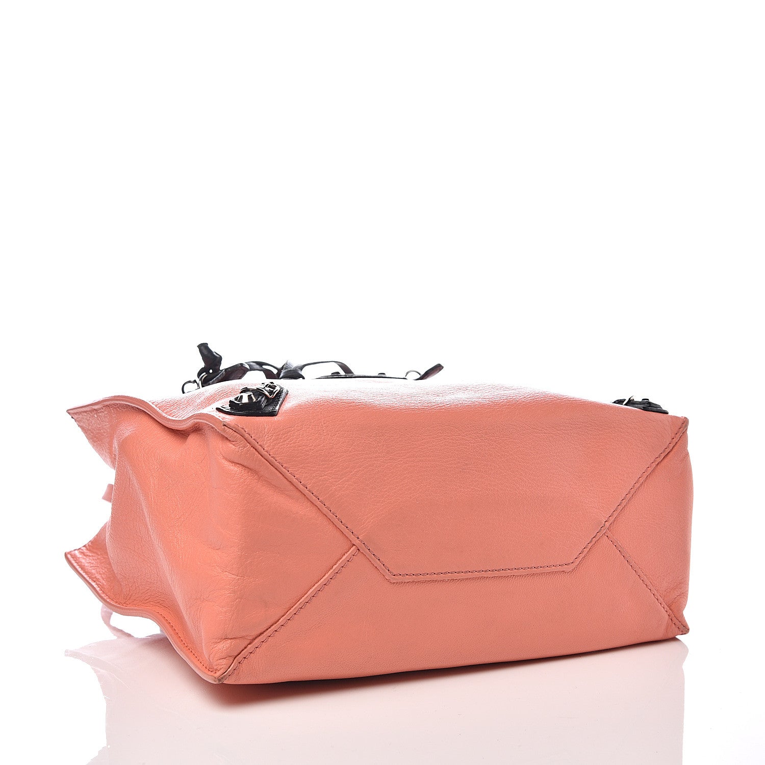 Balenciaga Veau Souple Bi-Color Papier Mini A4 Zip Around Tote Rose Azalee Black 3 of 9