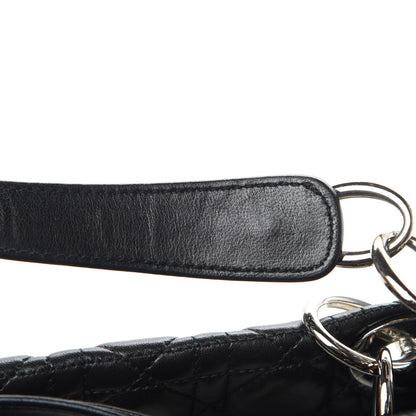 Christian Dior Lambskin Cannage Lady Dior Shoulder Bag Black 16 of 16