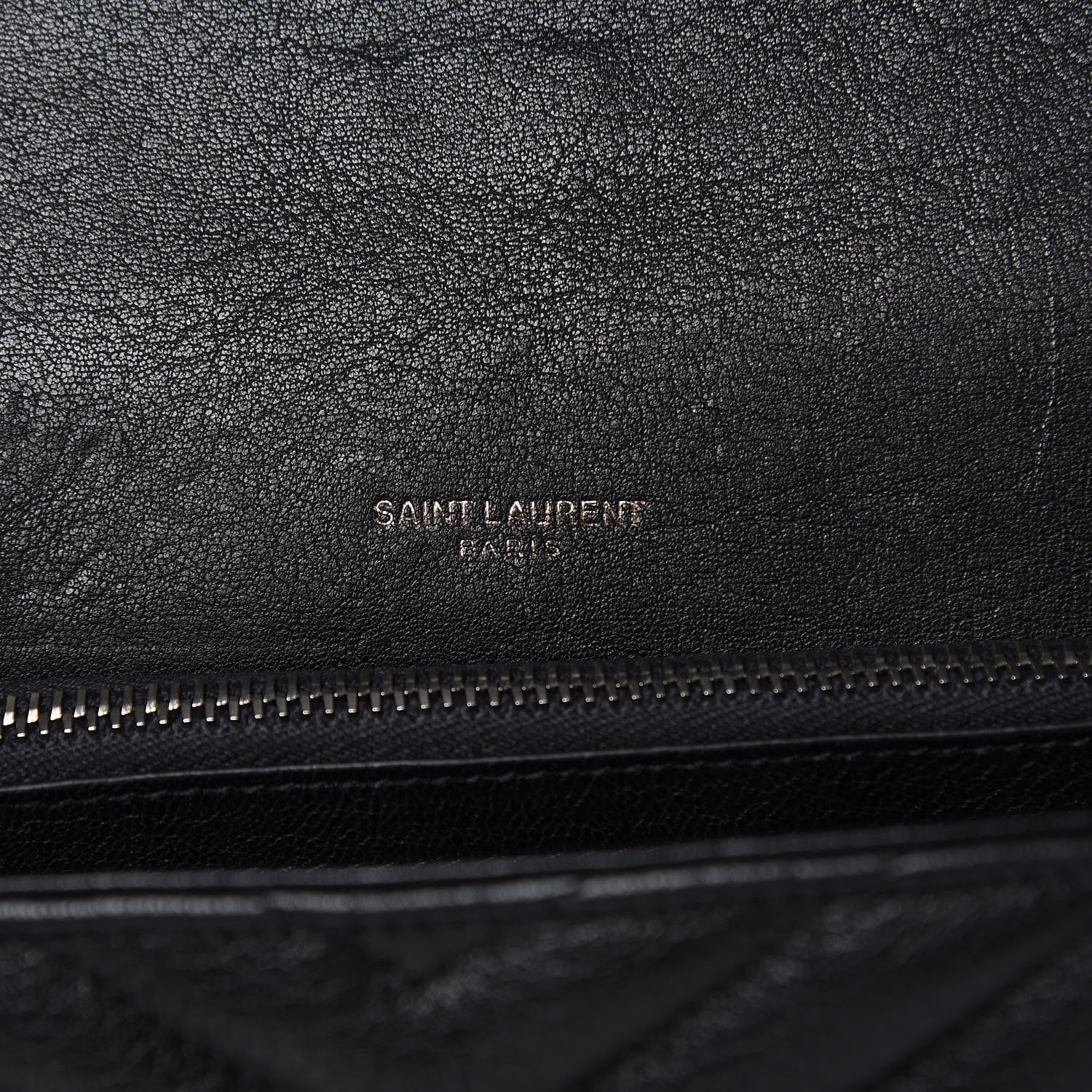 Saint Laurent Sheepskin Matelasse Chevron Monogram Medium College Bag Black 7 of 11