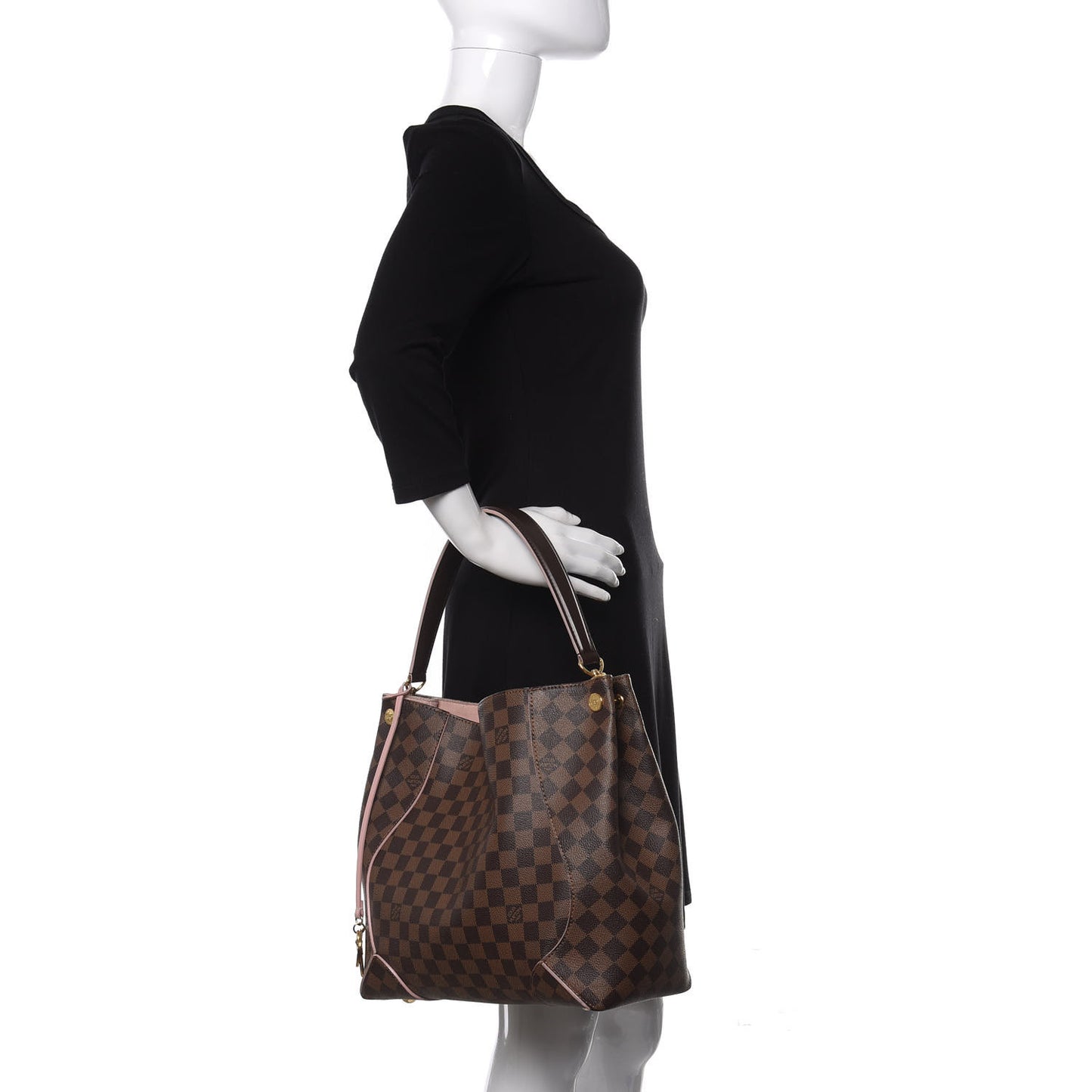 Damier Ebene Caissa Hobo Rose Ballerine