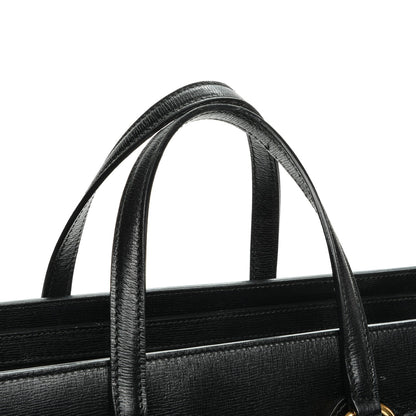 Gucci Textured Calfskin Large Bright Bit Tote Black 10 of 11