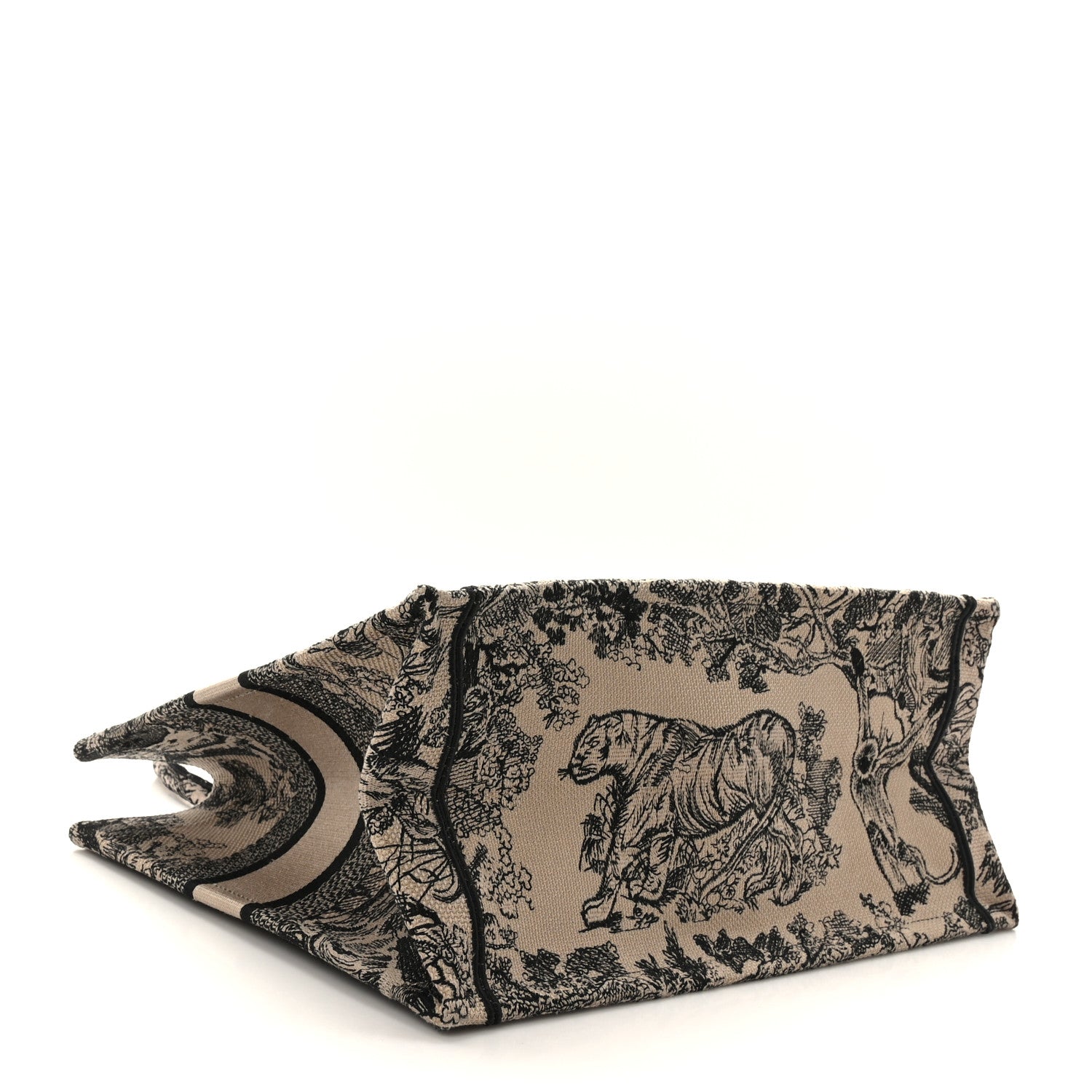 Christian Dior Canvas Embroidered Small Dioriviera Toile De Jouy Book Tote Beige 4 of 9