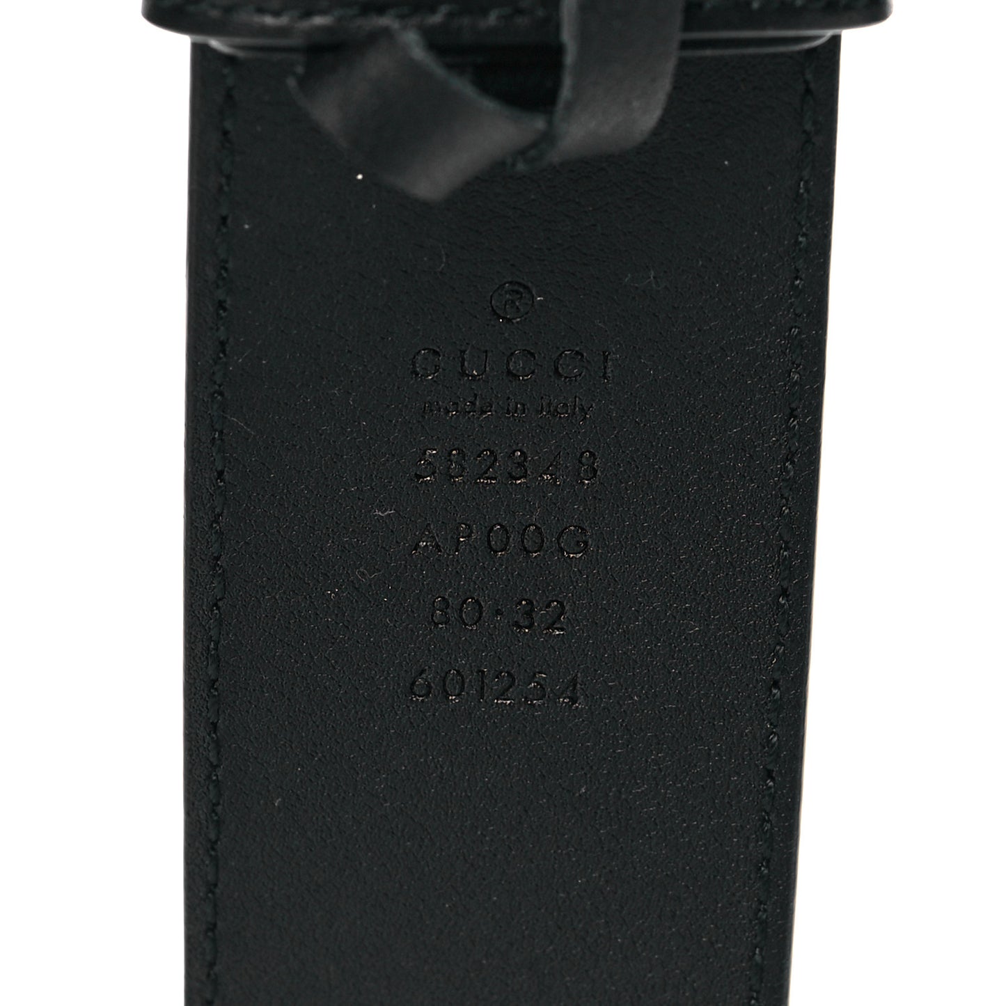 Moon Calfskin Scales Double G 40mm Belt 80 32 Black