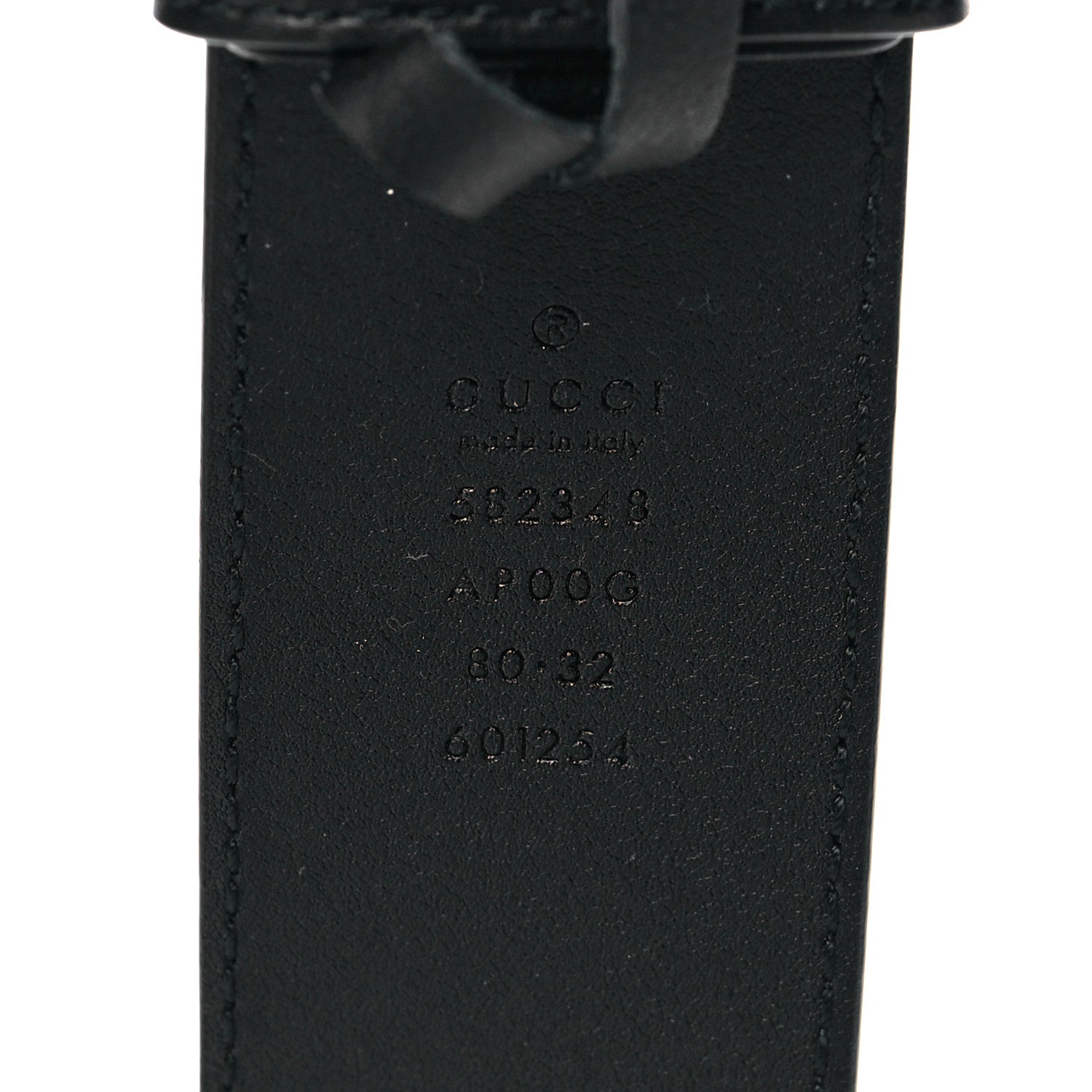 Gucci Moon Calfskin Scales Double G 40mm Belt 80 32 Black 4 of 7