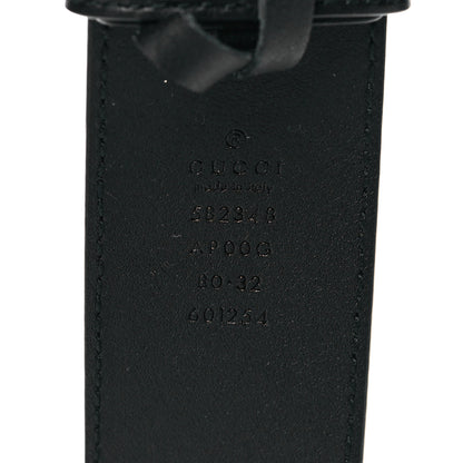 Gucci Moon Calfskin Scales Double G 40mm Belt 80 32 Black 4 of 7