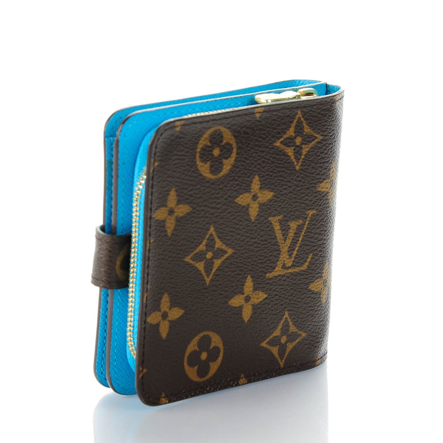 Louis Vuitton Monogram Groom Compact Zip Wallet Blue 3 of 9