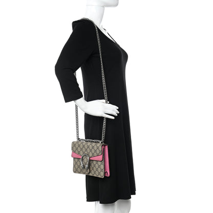 Gucci GG Supreme Monogram Mini Dionysus Shoulder Bag Pink 2 of 11