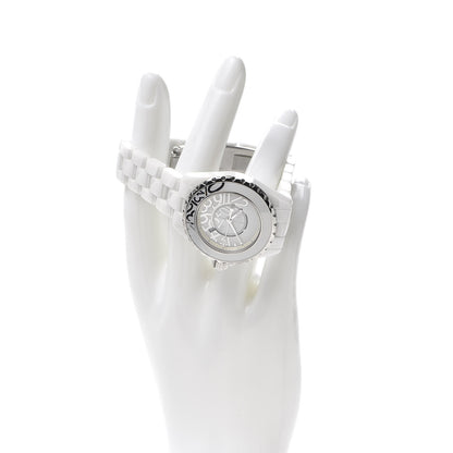 Chanel Stainless Steel Ceramic 33mm J12 Limited Edition Graffiti Quartz Watch White 2 of 7