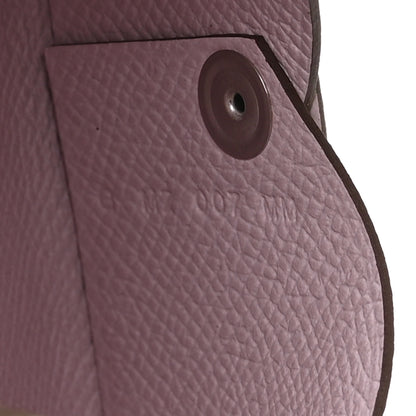 Hermes Epsom Horseshoe Calvi Card Case Etoupe Mauve Pale 7 of 8