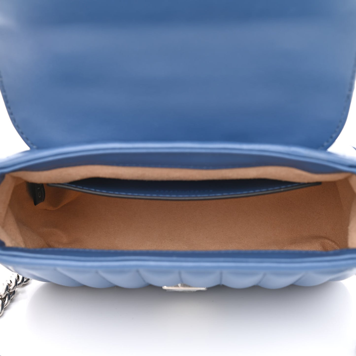 Calfskin Matelasse Aria Mini GG Marmont Top Handle Shoulder Bag Clear Blue