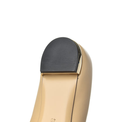 Chanel Lambskin Pearl Bow Ballerina Flats 40 Beige Black 17 of 18