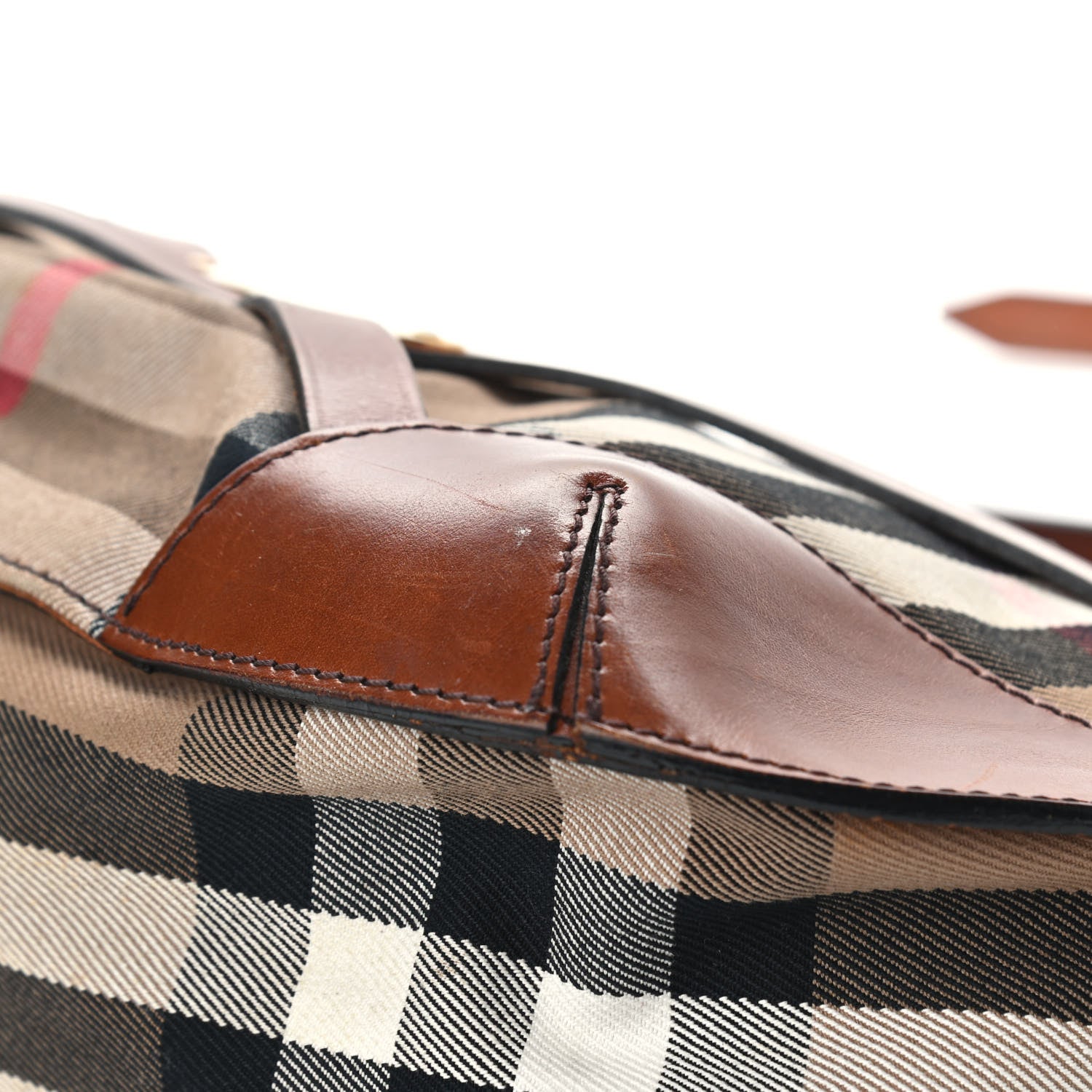 Burberry House Check Bridle Calfskin Small Dutton Hobo Light Tan 13 of 19