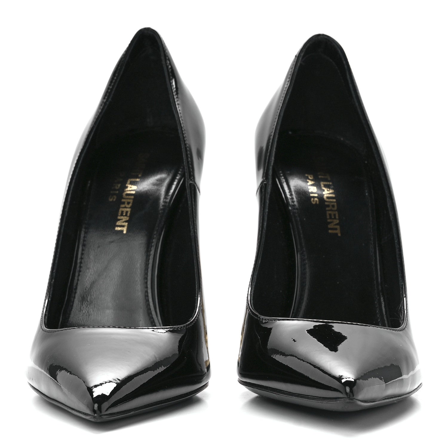 Saint Laurent Patent Opyum 110 Pumps 38 Black Gold 2 of 9