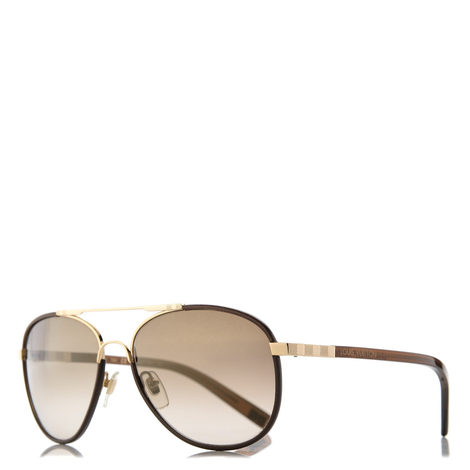 Louis Vuitton Attraction Pilot Sunglasses Z0706U Brown 1 of 10
