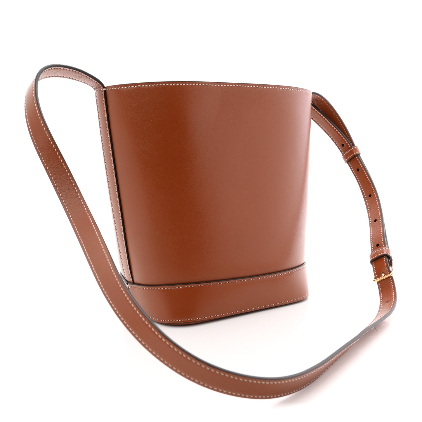 Smooth Calfskin Small Cuir Triomphe Bucket Bag Tan