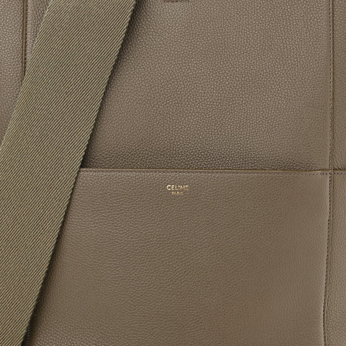 Soft Grained Calfskin Sangle Bucket Bag Taupe
