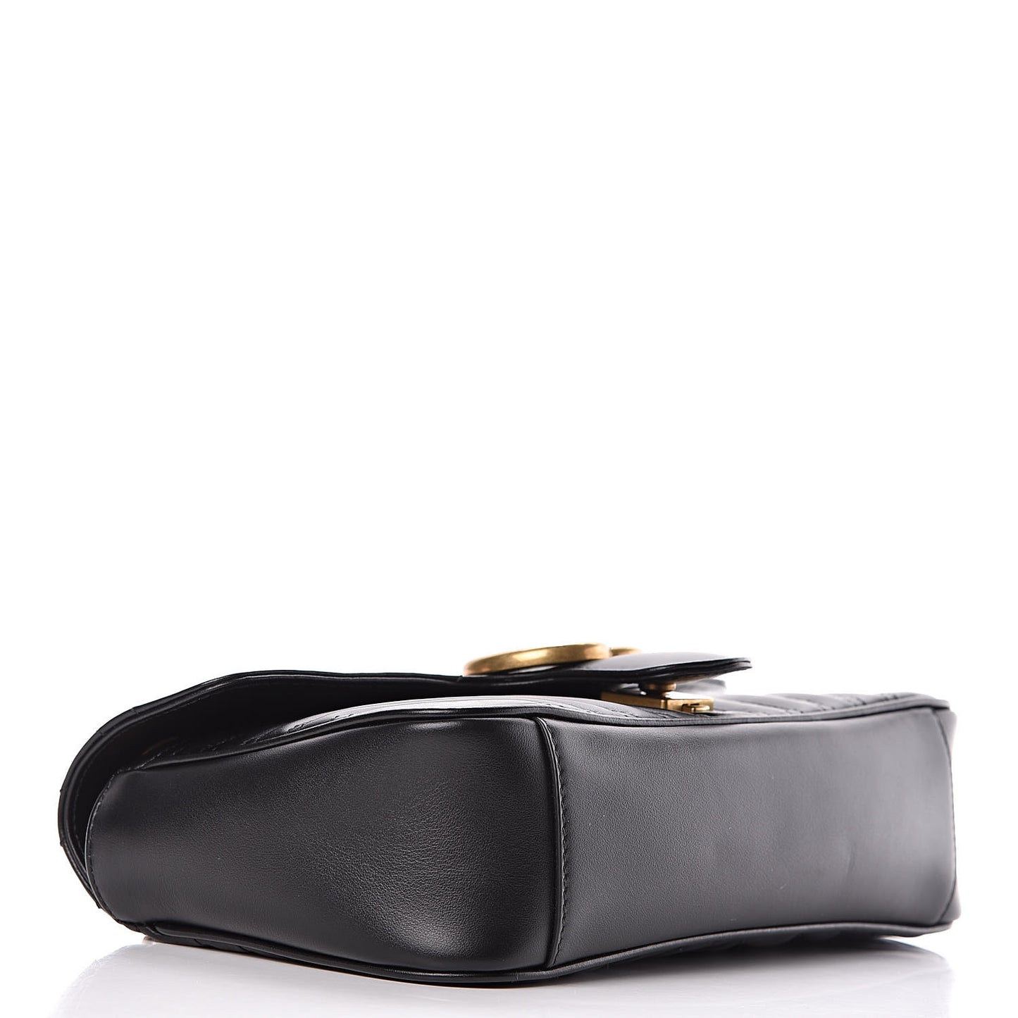 Calfskin Matelasse Small GG Marmont Shoulder Bag Black