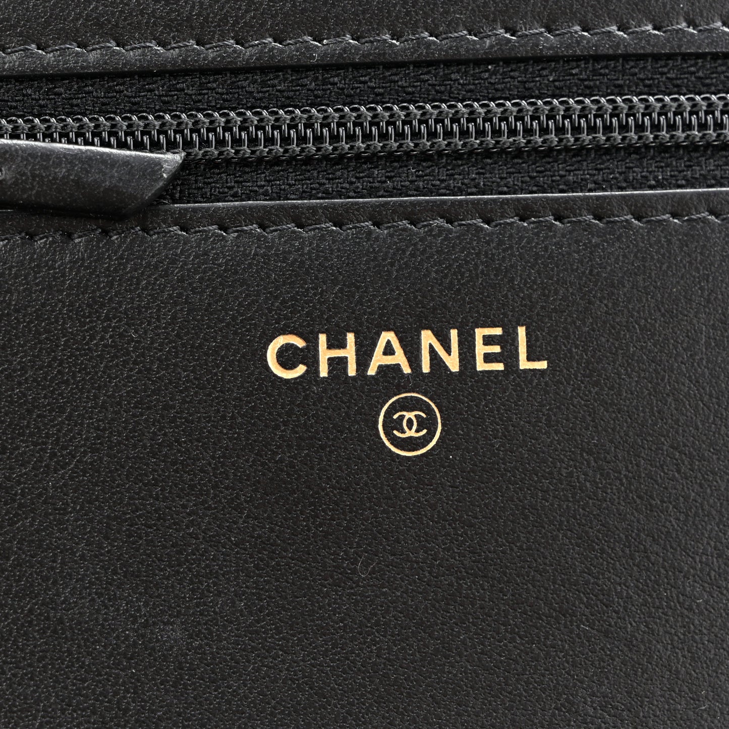 Caviar Quilted Chain Around Boy Wallet On Chain WOC Black