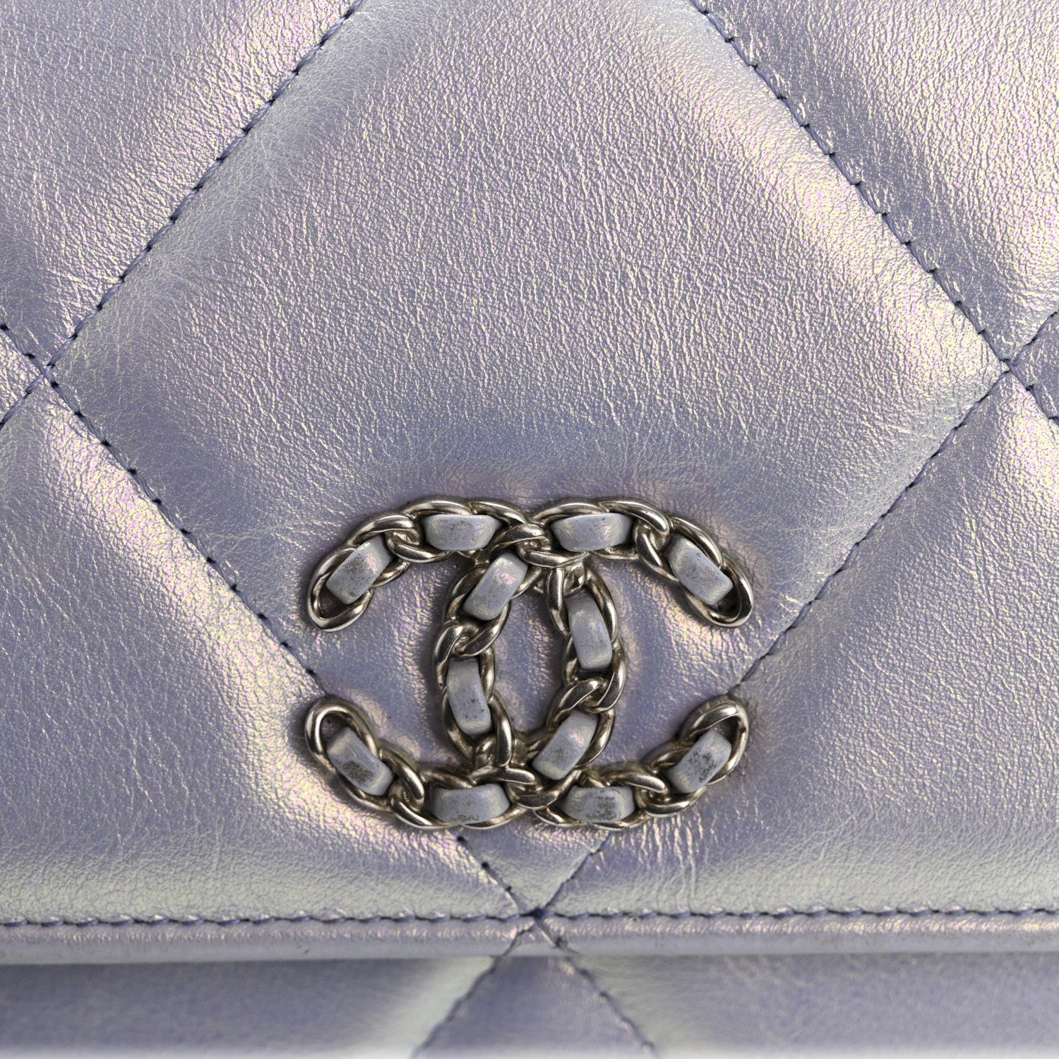 Chanel Iridescent Calfskin Quilted Chanel 19 Wallet On Chain WOC