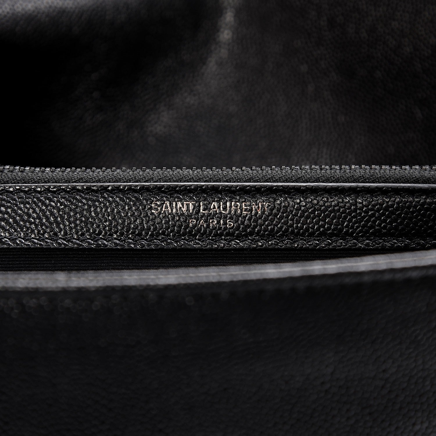 Saint Laurent Grain De Poudre Medium West Hollywood Monogram Fold-Over Black 7 of 9