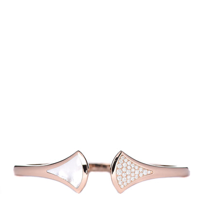 Bulgari 18K Rose Gold Diamond Mother of Pearl Divas Dream Bracelet 1 of 5