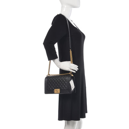 Chanel Caviar Quilted Medium Boy Flap Black 2 of 10