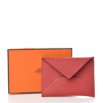 Hermes Swift Le Sens De L'Objet Envelope Card Case Vermillion 8 of 8