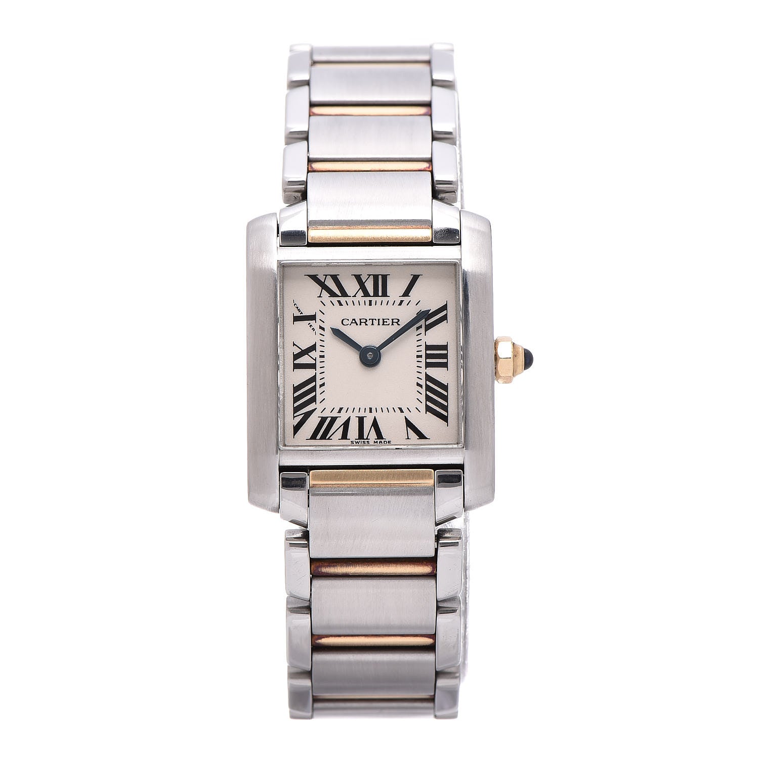 Cartier Stainless Steel 18K Yellow Gold 20mm Tank Francaise Quartz Watch 1 of 9