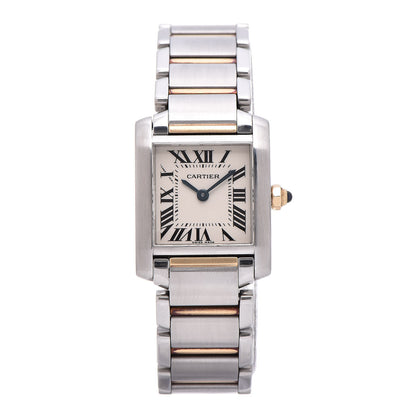 Cartier Stainless Steel 18K Yellow Gold 20mm Tank Francaise Quartz Watch 1 of 9