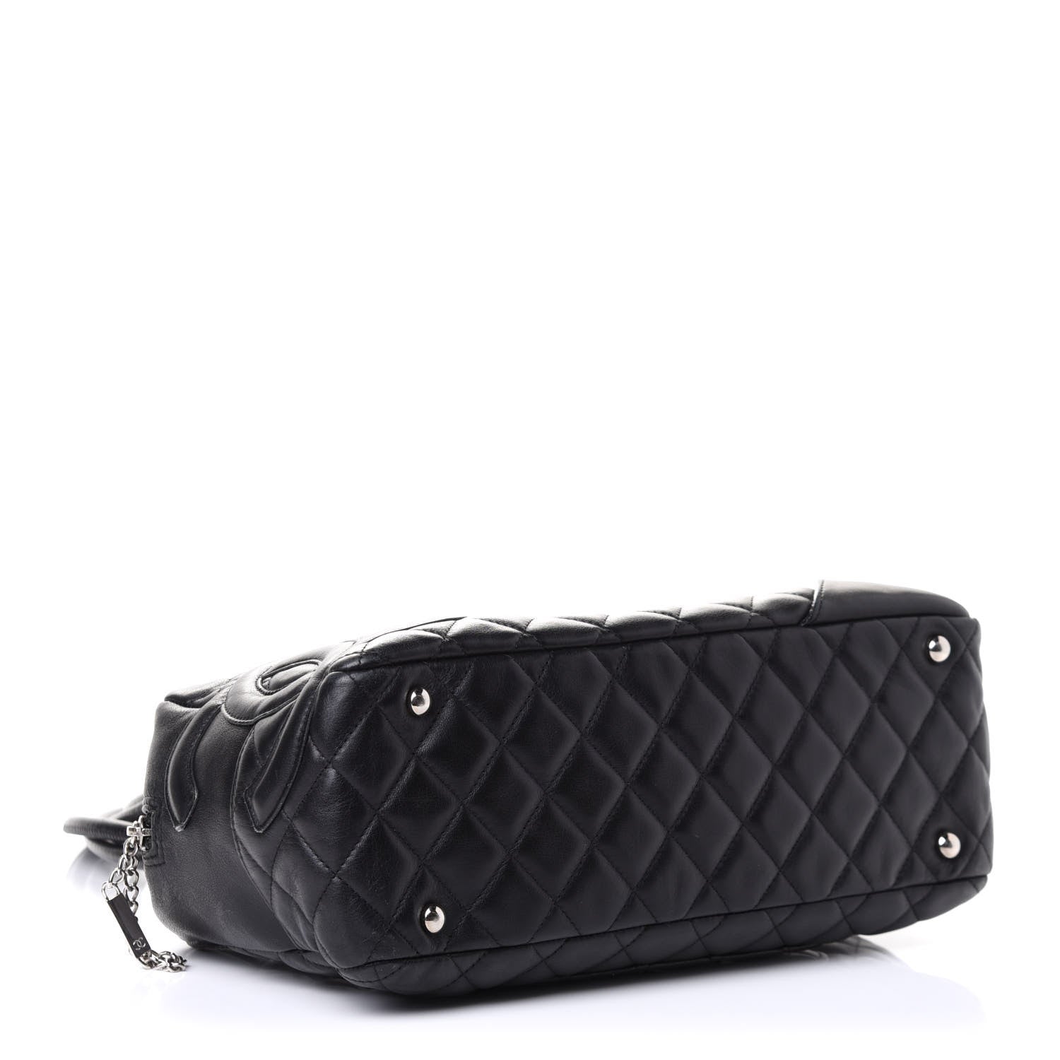 Chanel Calfskin Quilted Large Cambon Bowler Black 4 of 8