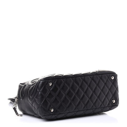 Chanel Calfskin Quilted Large Cambon Bowler Black 4 of 8