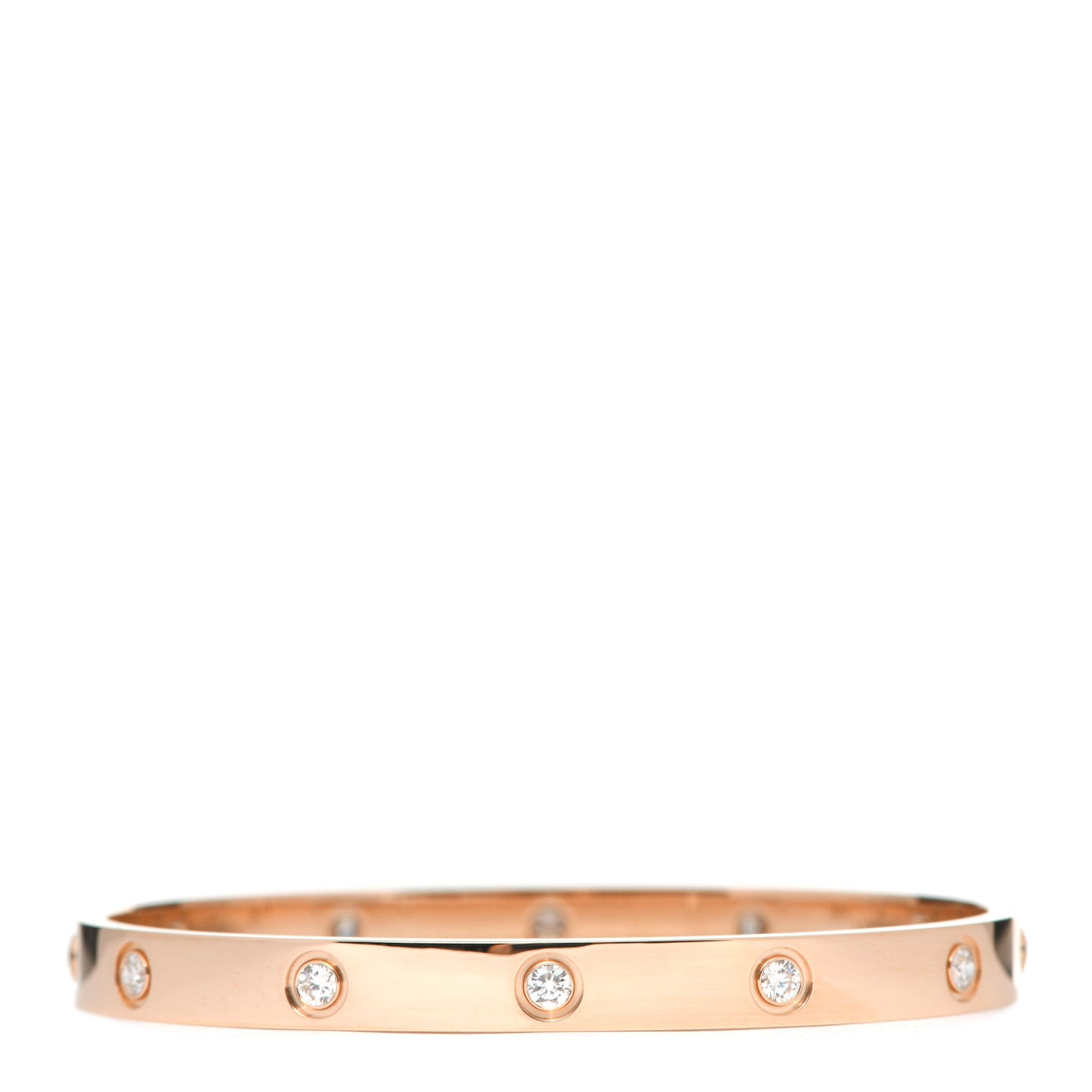 18K Pink Gold 10 Diamond LOVE Bracelet 18