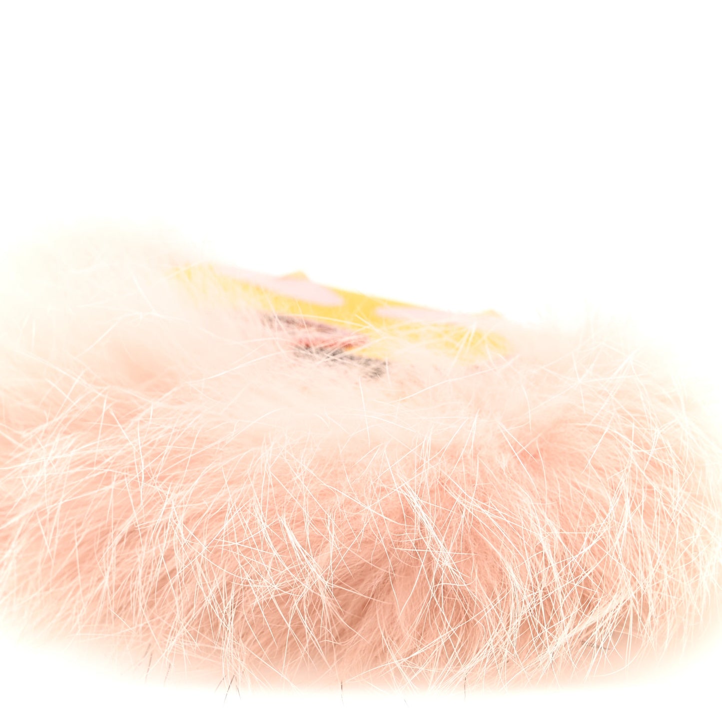 Nappa Fox Fur Monster Eyes Nano Baguette Charm Giallo Rosa