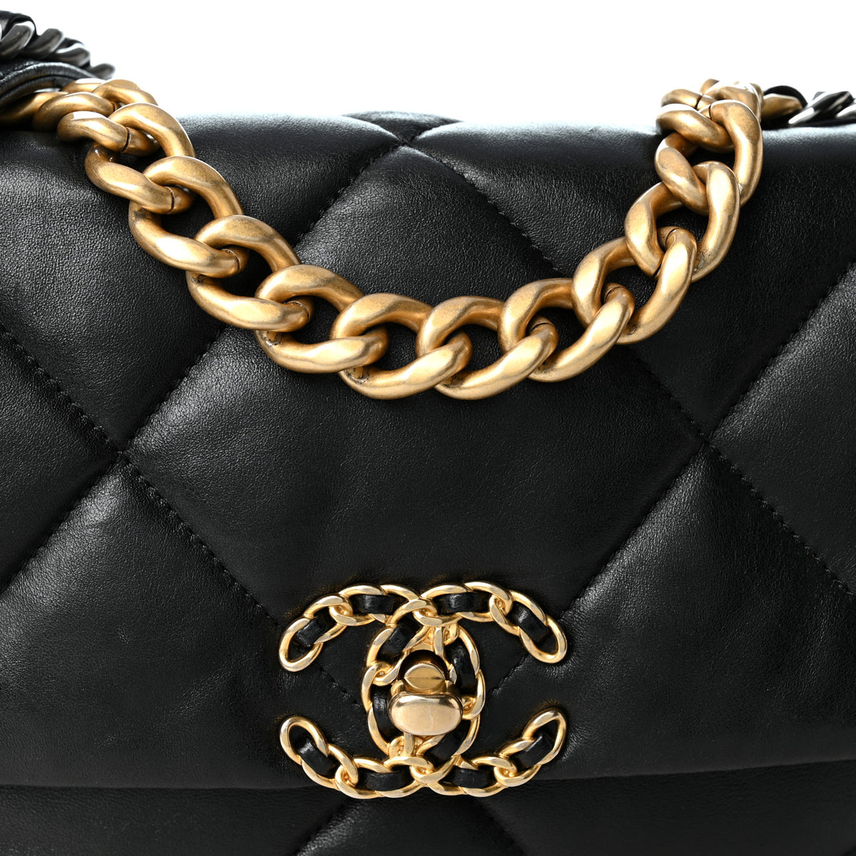 Chanel Lambskin Quilted Medium Chanel 19 Flap Black 8 of 10