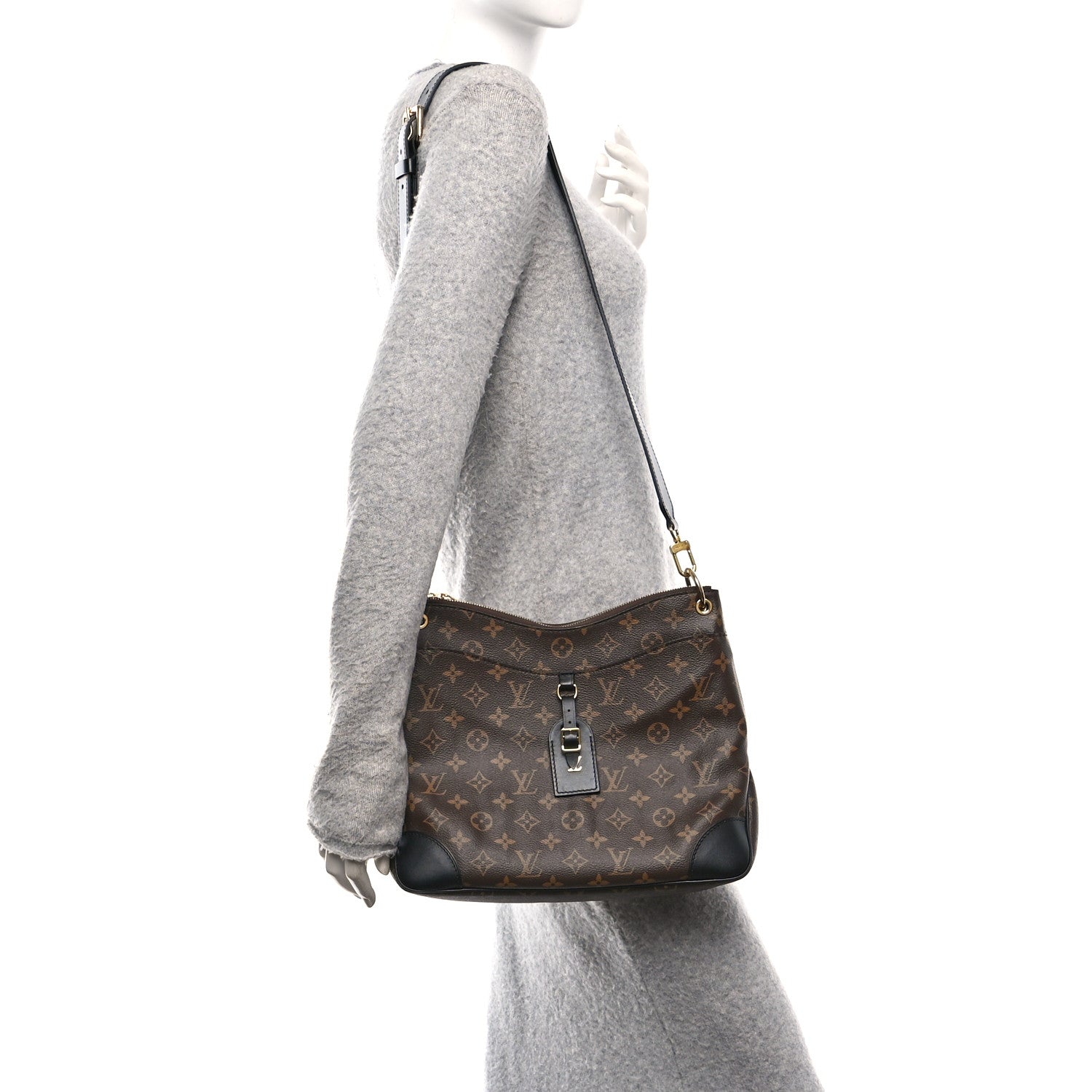 Louis Vuitton Monogram Odeon MM Black 2 of 10