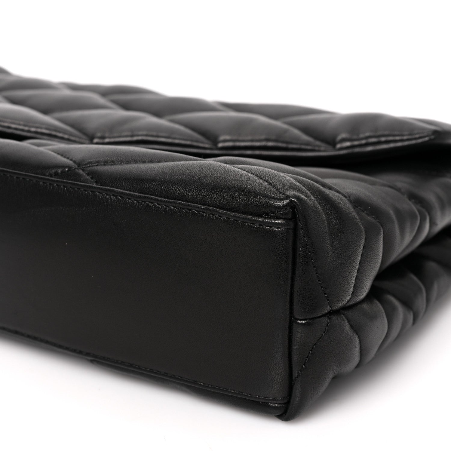 Saint Laurent Lambskin Quilted Sade Puffer Envelope Clutch Black 9 of 9