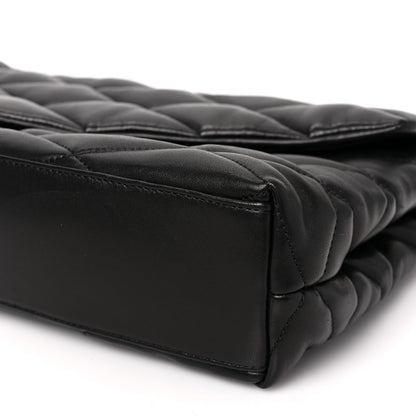 Saint Laurent Lambskin Quilted Sade Puffer Envelope Clutch Black 9 of 9