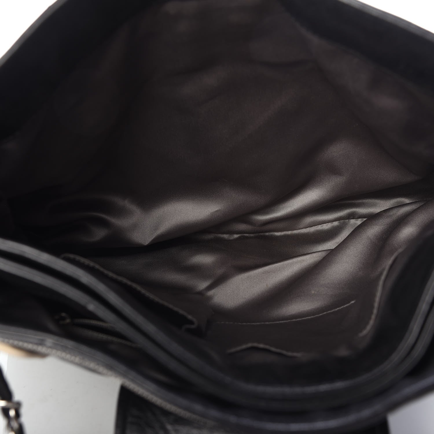 Chanel Lambskin Quilted North South Tote Black 5 of 11