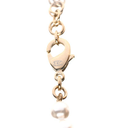 Chanel Pearl Crystal CC Heart Short Necklace Pearly White Gold 5 of 5