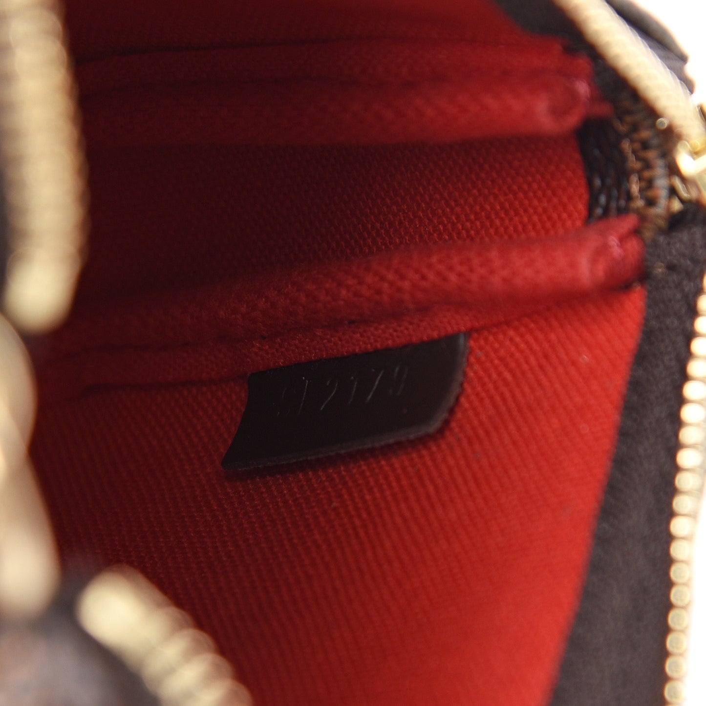 Damier Ebene 2019 Christmas Animation Mini Pochette Accessories Red