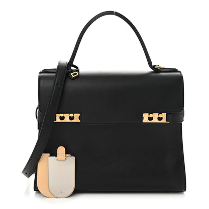 Delvaux Calfskin MM Tempete Satchel Black 3 of 13