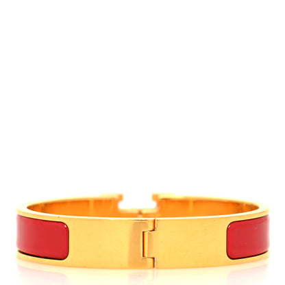 Hermes Enamel Narrow Clic Clac H Bracelet PM Red 3 of 5